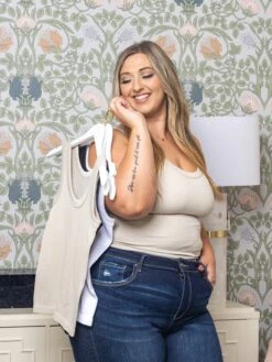 Zenana Rayon/Span 2 Way Neckline Washed Ribbed Tank Top | S/M-L/XL -STACCATO Sale Store 040ac137284bde242f599d52a50ac443