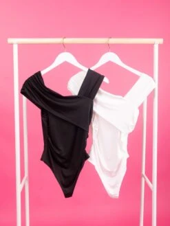 Cross Shoulder Bodysuit | S-L *Final Sale*