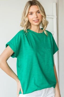 Round Neck Short Sleeve Top | S - L