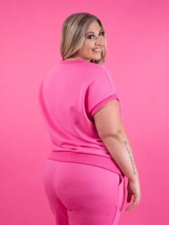 Smiley Face Drop Shoulder Short Sleeve Brushed Sweatshirt | S - 3X Set W/ Sku51561 -STACCATO Sale Store 117004253e3930fcf885a093ba60e2f0