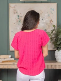 Short Sleeve Bubble Plaid Woven Top | S-L -STACCATO Sale Store 3e3cde6a4afdd85c4dbaab4c33067ad5