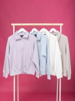 Quarter Zip Mock Neck Pullover | S - 3XL Set W/ Sku53231