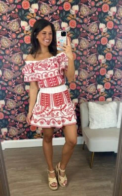 Off The Shoulder Embroidered Top | S - L