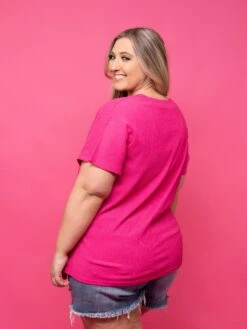 V-Neck Wide Short Sleeve Crinkled Top | S - XL *Final Sale* -STACCATO Sale Store 6091bde721fbb9b764fa12a903e16d9c