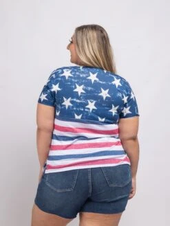BiBi Star And Stripe Jersey Knit American Flag Top | S - XL -STACCATO Sale Store 62b5c369f202e0ac121ec25eb8318c38