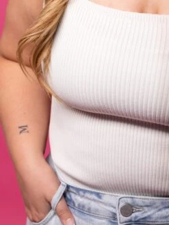 Square Neck Sleeveless Ribbed Bodysuit | S-L *Final Sale* -STACCATO Sale Store 62eea6fb0678d86cde1857136fc20407