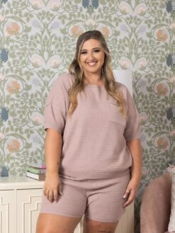 Short Sleeve Textured Knitted Top | S - 3X Set W/ Sku52843 -STACCATO Sale Store 634e110e21d3dbecbac693e8e20dadb1