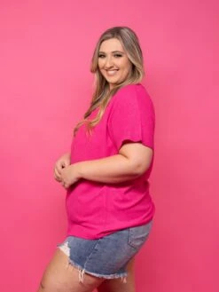 V-Neck Wide Short Sleeve Crinkled Top | S - XL *Final Sale* -STACCATO Sale Store 7a45a5ad27a0bf772ce3a5358b69081c