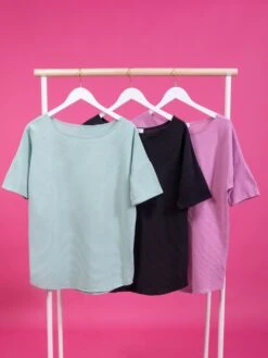 Ribbed Short Sleeve Loose Fit Top | S - 3X