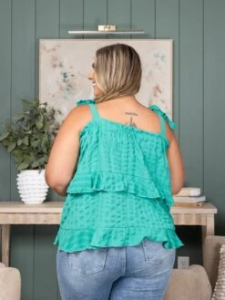 Bow Tie Shoulder Strap Bubble Check Plaid Top | S - 3XL -STACCATO Sale Store 8cf3d7a44de8b6294b242c492df9724d