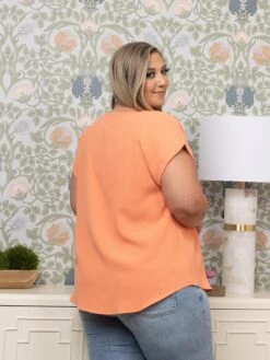 Mock Button Front Short Sleeve Top | S-3X -STACCATO Sale Store 90218dfba1323f1d9c9bf5f838fbbd7c