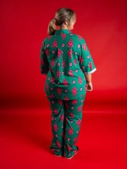 Printed Button Down Short Sleeve Lounge Pajama Shirt | S - 3X -STACCATO Sale Store H9GyntlncYxxb53bjXHCZFone5hzZMFLhgkBUpKW