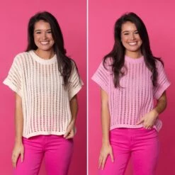 White Birch Short Sleeve Solid Knit Top | S - 3X