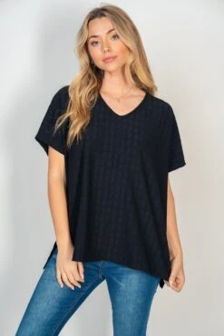 Short Sleeve Knit Top | S-3X