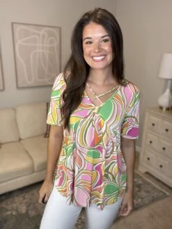 Multi Color Floral Babydoll Top | S-3X