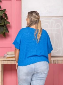 Zenana Drop Shoulder Short Sleeve Jacquard Sweater | S-3X -STACCATO Sale Store b6a768033b303d6b4c8b21962dd235c7