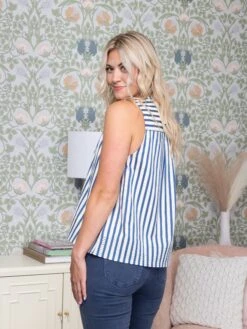 Stripe V-Neck Sleeveless Top | S - L -STACCATO Sale Store b888a77ea3f5d4c1ba849d371f174671