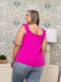 Airflow Ruffle Strap Gathered Neckline Top | S - L -STACCATO Sale Store c19946d8c9f2a6c18393f45f56eb9cab