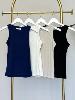 Zenana Ribbed Round Neck Tank Top | S-XL