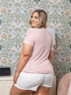 STACCATO V Neck Cinched Short Sleeve Terry Stripe Top | S-XL 7 STACCATO V Neck Cinched Short Sleeve Terry Stripe Top | S-XL -STACCATO Sale Store cb3cb3a8d34790b9854bbb883dd3092e