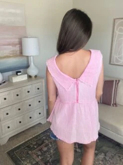 Babydoll Woven Top With Large Collar And Stitch Detailing *Final Sale* -STACCATO Sale Store dCc4FFIck0VIuOgHKgljIe1DGa50VQTzWudqrtWi