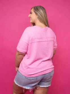 Round Neck Twisted Short Sleeve Banded Henley Top | S - 3XL -STACCATO Sale Store dd4e659b736372128d78d69f2778112a