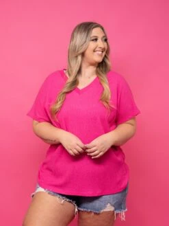 V-Neck Wide Short Sleeve Crinkled Top | S - XL *Final Sale* -STACCATO Sale Store e35c115662773f851a851b0789f84f99