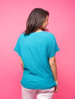 V-Neck Wide Short Sleeve Crinkled Top | S - XL *Final Sale* -STACCATO Sale Store e7b174d1606a3d9c01aa7796cafd7dfd