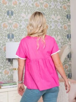 Geometric Embroidered Short Sleeve Tassel Tie V-Neck Blouse | S-XL -STACCATO Sale Store f73cc770df6b752ca5b0dc8c70aea218