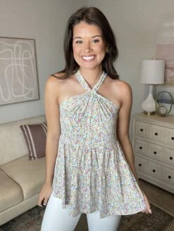 Print Halter Top | S-L *Final Sale*