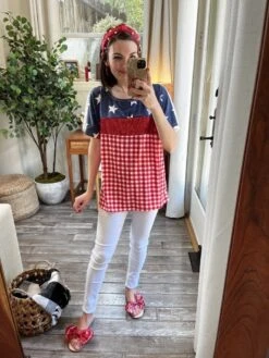 American Flag W/ Sequins Top | S - XL *Final Sale*