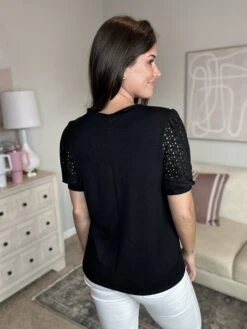 Bubble Short Sleeve Top W/ Eyelet Lace| S-3XL -STACCATO Sale Store nptYhVB86zztP91ufu8TSqitAus7m8T86Xkn56wx