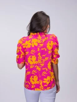 STACCATO Floral Print Ruffle High Neck Puff Short Sleeve Top | S - L -STACCATO Sale Store q9yV4BTlvmzjmR0uRZ2pqSRwtjZDzM1aYGxxIQvj