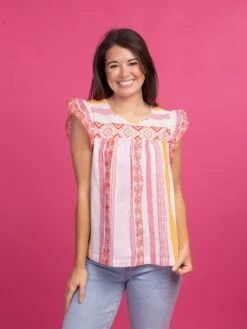 Multi Patterned Ruffled Cap Sleeve Top | S-L -STACCATO Sale Store wmkkyM2Eiqw5mekoDxIaXyGoMb7HccDV0shRK17Y