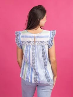 Multi Patterned Ruffled Cap Sleeve Top | S-L -STACCATO Sale Store z7O5WSVgY6blxDEWvvbmTIXXC4GRg0BgfEF0CMoX